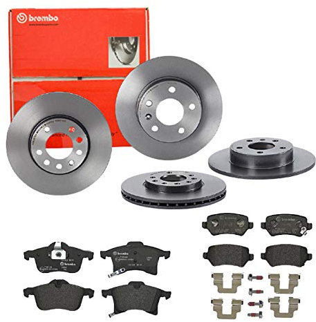 Bremsen Set Bremsscheiben Bremsbeläge Brembo vorne hinten für für Opel Meriva A Zafira B