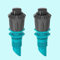Bewässerung 2X Gardena Sprühdüse 360° Zubehör für das Micro-Drip-System 4,6 mm (3/16) Schlauch Adapter (2X Sprühdüse 360°)
