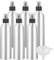ZEOABSY Pack of 6 Empty 250ml Silver Aluminium Spray Bottle Refillable Aluminum Bottles with Black Fine Mist Sprayer Metal Spray Bottles for Perfume Hair Garden Travel, Funnel