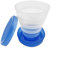 Euroxanty - Bicchiere pieghevole, per viaggi, trekking, spiaggia e campeggio, 9 x 7 cm, blu