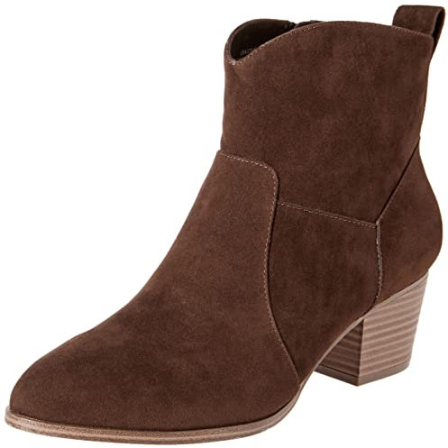 Amazon Essentials Stivaletti Western Con Tacco a Strati Donna, Marrone Toffee Scuro, 37.5 EU