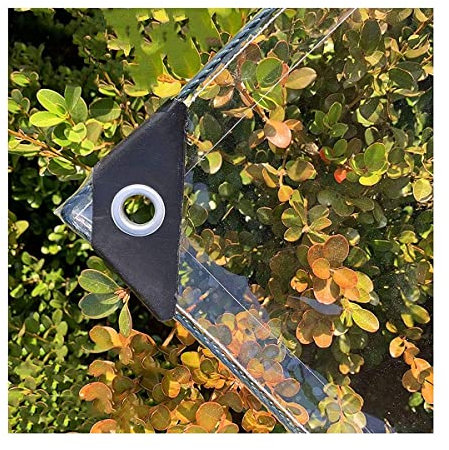 GXFWJD Transparente Plane Abdeckplane,PVC Glas Klare wasserdichte Tarps mit Ösen Pflanzenschutz Regen-Vorhänge Schutzplane Für Gartenmöbel Pavillon Regenfest (Size : 4x10m)