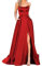 HAHAEMMA Damen Elegant Lange Ballkleider mit Taschen Satin A-Linie Backless Hochzeitskleid Abendkleider Sexy Neckholder Spaghetti Brautkleid Kleider Lang Prinzessin Brautjungfer Kleid (RE-S)