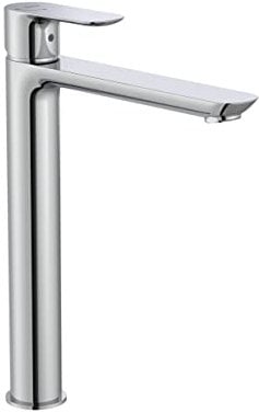 Roca A5A346EC00 Mezclador Lavabo, Cuerpo Liso, Caño Alto, Coleccion Cala, Cromo, Cromado