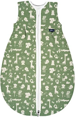 Alvi Baby Mäxchen Thermo Schlafsack, Baby-Schlafsack ohne Ärmel, Winterschlafsack, Außensack wattiert (Granite Animals, 70)