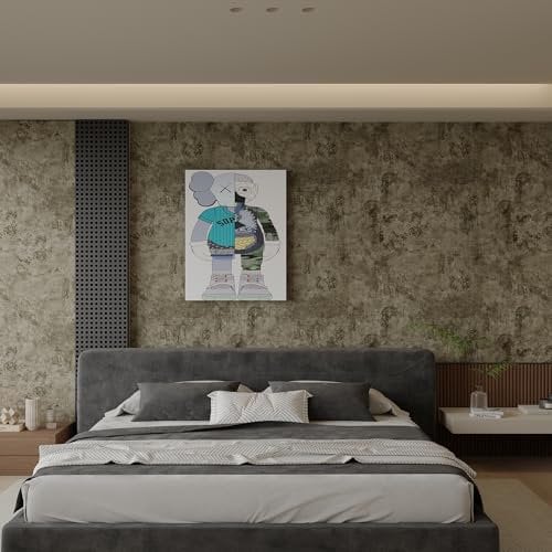 JSEVEM 80CM×9M Extra Breite Dicke Hellbraun Grau Tapete in Großen Rollen Selbstklebende 3d Grau Tapete Betonoptik Modern PVC Wasserfest Abnehmbar Klebefolie Möbelaufkleber Schlafzimmer Badezimmer