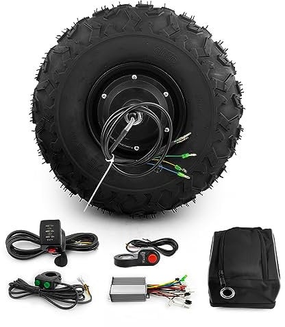 L-faster Kit de moteur de moyeu de brouette 36 V 48 V 350 W 500 W pour brouette tout-terrain Roue de 36,5 cm (24 V 350 W)
