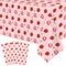 4 Stück Einweg Rosa Erdbeer Tischtuch Erdbeer Tischtuch Party Tischdecke Erdbeer Themed Tabelle Tischabdeckung Wasserdicht Tischtuch für Brautpartys Kinder Mädchen Dekorationen 130 x 220 cm