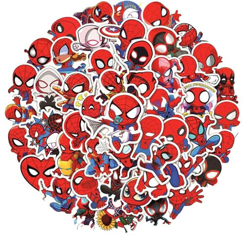 50 Stück Aufkleber Cartoon Sticker Set,Cute Anime Sticker Kinder,Wasserdichte Vinyl Sticker für Laptop Skateboard Scrapbook Trinkflasche MacBook Handy Tagebuch Tassen Moped Fahrrad Koffer,04