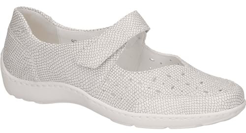 Waldlaufer Henni 496325 Halbschuhe Mary Jane Style Wide Fit, silber, 39.5 EU