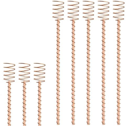 6pcs Electroculture Plant Stakes, Gardening Cultivation Gardening Copper Coil Antennas Copper Wire Antenna for Plants Growth, Yard garden Fruits and Vegetables Support