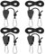 4 Stück 1/8 Zoll Ratchet Hanger Heavy Duty Einstellbare Ratsche Seil Aufhänger für Pflanzen, Seilratsche Ventilatoren & Lampen, 68 kg Tragkraft pro Paar (Geknotete Version)