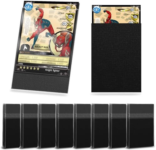 YSWOVUO 400 Pezzi Bustine Carte 66 x 91mm, Perfect Size Card Sleeves, Buste Proteggi Compatibile Con Pokemon Yugioh Fotocard Sportive Da Collezione, Bustine Protettive Magic, Nero