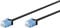 goobay - Câble patch slim/ultra flexible RJ45 CAT 6A U/UTP CU/Câble Ethernet fin avec connecteurs courts / 10 Gbit/s LSZH - Protection anti-torsion - Noir - 15 m 74242