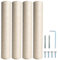 Dimaka Griffoir de rechange pour chat en carton et sisal (4 poteaux beiges, 40 cm)