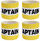 EIHI 4 Stück Kapitänsbinde, einstellbare Fussball Armband für Erwachsene Kinder, Unisex Klettverschluss Arm Bands für mehrere Sportarten Fußball Hockey Rugby Netball（Gelbe）