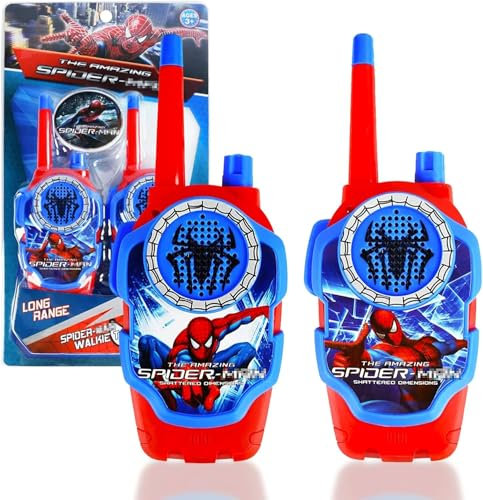 Walkie Talkie Kinder,2 Stück Spinne Walkie Talkie Spielzeug ab 3 4 5 6 7 8 Jahre Junge und Mädche Funkgeräte Set Kinder Spielzeug Walki Talki Geschenke für Abenteuer im Camping,Wandernn,Freien