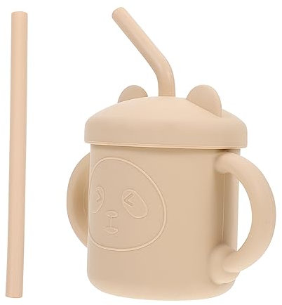 BESTonZON Gobelets En Paille En Silicone Bouteilles Deau En Forme Dours Bouteille Deau Pour Garçons Et Filles Gobelet À Paille Pour Bébé