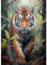 Lxmsja 5D Diamond Painting Tiger, Diamond Painting Tiere Erwachsene, Tiger Diamant Painting Bilder Erwachsene, Full DIY Diamant Kunst Malerei Stickerei Set Kreuzstich Bilder Home Wand Dekor 30x40cm