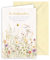 KE - Stilvolle Karte zur Konfirmation, Glückwunschkarte, mit Umschlag, Vanille, Motiv: bunte Blumen, Biene, Fisch, goldprägung (Blumen), edler Strukturkarton, Format: B6
