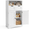 Bealife Badezimmerschrank mit 2 Schubladen, verstellbares Regal, multifunktional, für Badezimmer, Schlafzimmer, Flur (weiß, 60 x 30 x 108 cm) (weiß)