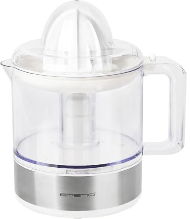 EMERIO CP-131451 Electric Citrus Juicer Orange Juicer 800 ml Large XL Container with Scale 2 Rotation Directions for Higher Juice Yield 2 Cones (Large and Small) + Lid 1 m Cable