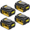 4 Pack 18V/20V 8000mAh Replacement for Dewalt 18V Battery Compatible with Dewalt Battery DCB184 DCB200 DCB200-2 DCB201 DCB201-2 with LED Indicator Rechargeble (4)