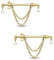 CM Crareesi Mania Nippelpiercing Schmuck Gold Dolch Brustwarzenpiercing 14G Gold Nippelpiercing Chirurgenstahl mit Baumelnd Tropfenförmig AB CZ Nippelpiercing für Frauen