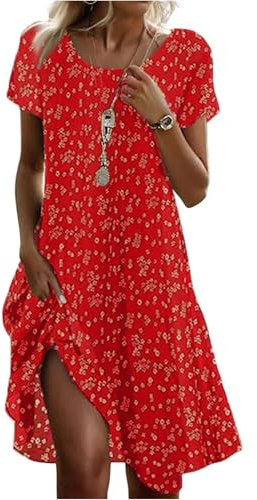 Robe Femme Plage Mi Longue Boheme Vintage Ado Cache Le Ventre Coeur Empire Classe Droite Asymétrique Vente Flash, Elegant Longues Intégré Coton Costume Vêtements 2025 L