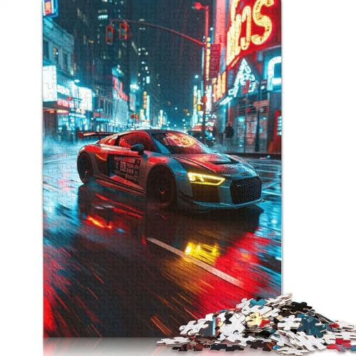 Neon Lit Audi R8 Puzzle 1000 Teile Schwer Puzzle Spielzeug Pädagogisches Spiel Impossible Herausforderungsspielzeug Für Erwachsene Und Kinder Ab 12 Jahren 1000pcs (38x26cm)