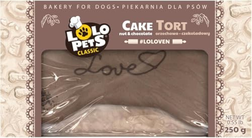 Dog Birthday Cake – Edible Bone-Shaped Treat with Natural Ingredients – Safe Colours – Handmade Decorations – Gift for All Dog Breeds & Sizes (250g, Love Nut and Chocolate)