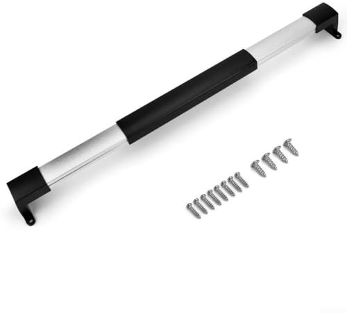 Zilimontt Barre transversale en aluminium pour porte moustiquaire de véhicule récréatif, largeur réglable de 55 à 72 cm, barre de sécurité pour camping-car, remorque, camping-car