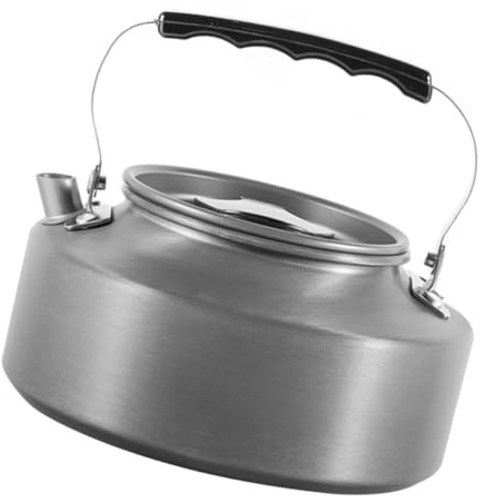 Milisten Camping Kettle with Heat Resistant Non Slip Handle Portable Outdoor Tea Pot for Hiking and Travel