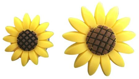 EPIGEIST 2 STÜCK Sonnenblumen Auto Aromatherapie Diffuser Lufterfrischer Clip aus Langlebigem Resin Dekorativer Auto Innenraum Schmuck Nachfüllbar für Entspannte Fahrten und Stilvolle