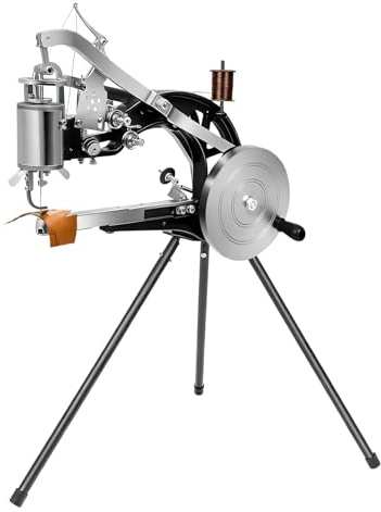 YUZINO Handheld-Leder-Nähmaschine, Handmaschine, Schusterschuh-Reparaturmaschine, strapazierfähige Lederschuster-Nähmaschine mit Nadeln für Leinwand, Leinen, Taschen, Schuhe
