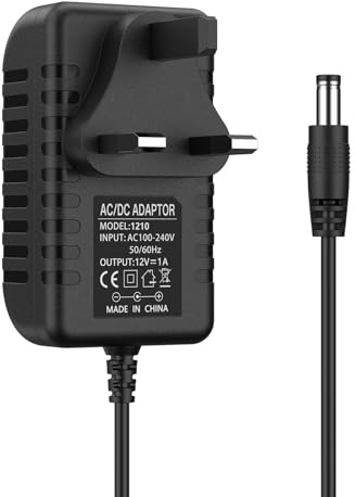 Yisica 12V 1A DC Power Supply UK Plug AC Adapter, Converter Driver AC 100-240V Supply to DC 12v, Converter Adapter Transformer for CCTV Camera, USB 3.0 HUB, LED Lights