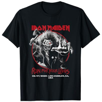 Iron Maiden Run for Your Lives Tour 2026 Los Angeles II T-Shirt