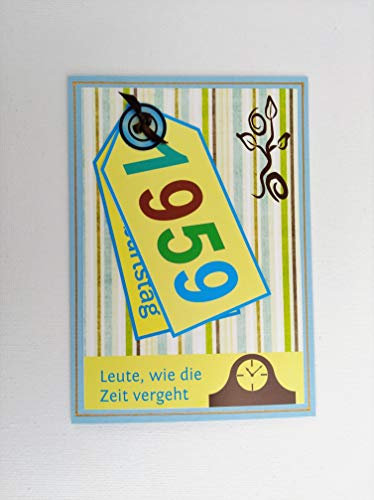 Kartenkunst 5x Fröhliche Einladungskarten zum 60. Geburtstag *1959*Handmade*