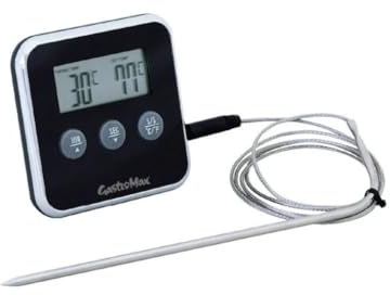 Gastromax Fleisch Thermometer, Timer, schwarz
