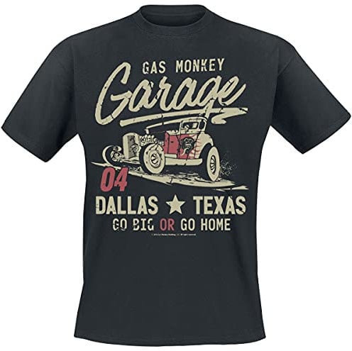 Gas Monkey Garage Go Big Or Go Home T-Shirt- Gr. 3XL, Schwarz