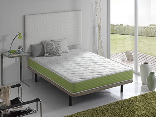 DORMISSIMO Matelas 90X200 Delta SOJA Épaisseur 18 CM - Déhoussable, Mémoire de Forme Tissu Bambou