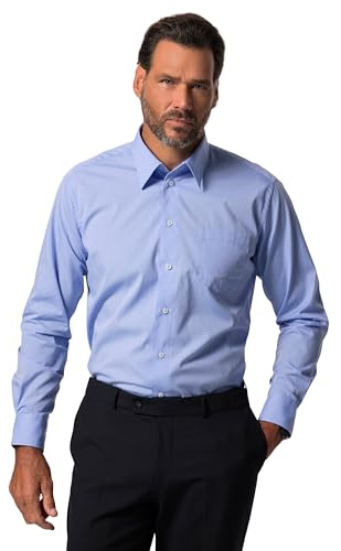 JP 1880 Menswear L-8XL Camicia, da Uomo, Taglie Forti, Fino a 8XL, Comfort Fit 703633, Azzurro, XXXXL