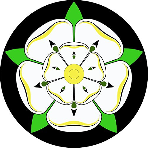 Funky Gifts Yorkshire White Rose 25mm Fridge Magnet