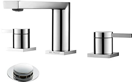 MR. FAUCET Zweigriffarmatur für Waschbecken chrome