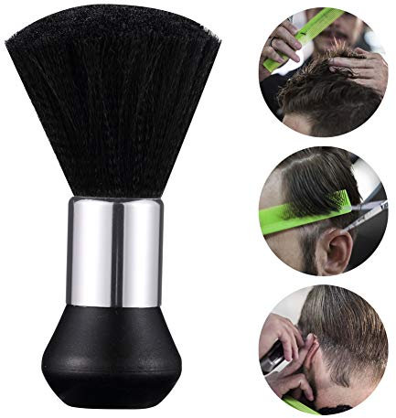 Surplex Nettoyage Coupe de Cheveux Plumeau, Brosse Plumeau pour le Cou Cheveux Salon de Coiffure Barbier, Noir