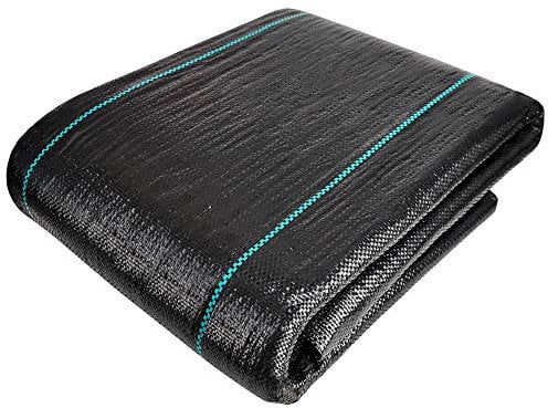 VOUNOT® Toile de Paillage Contre Les Mauvais Herbes 10 M x 2 M en Fibres de Polypropylène Tissées Anti-UV 100 g/m2 Résistant Aux Déchirures avec Haute Stabilisation Bâche de Paillage Noir