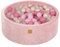 MEOWBABY Piscine à Balle pour bébé – Piscine à balles Douce en Velours 90x30cm avec 200 balles – Fosses a Boules pour Enfants, Rose Poudré
