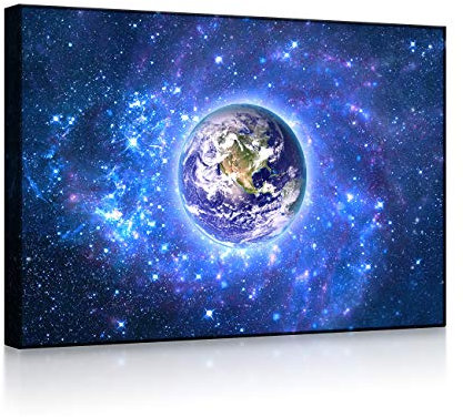 lightbox multicolor | Leuchtbilder | Planet Erde im Weltraum | 60x40 cm | Front Lighted