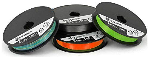 SHIMANO Kairiki 4, Geflochtene Angelschnur, 4-Fach, 150m, 0,16mm, 15,0lb, 8,1kg, Orange, LDM54TE1516015H