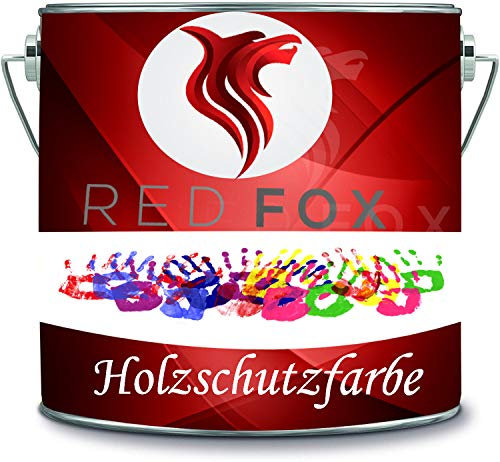RED FOX Holzschutzfarbe Holzlack Holzlasur wetterbeständiger Langzeitschutz Wetterschutzfarbe (100 ml, Lila Traum)